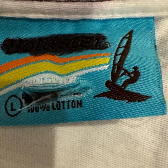 Hollister White Long Sleeve Polo Shirt Vintage 100% cotton Y2K - Picture 2 of 5